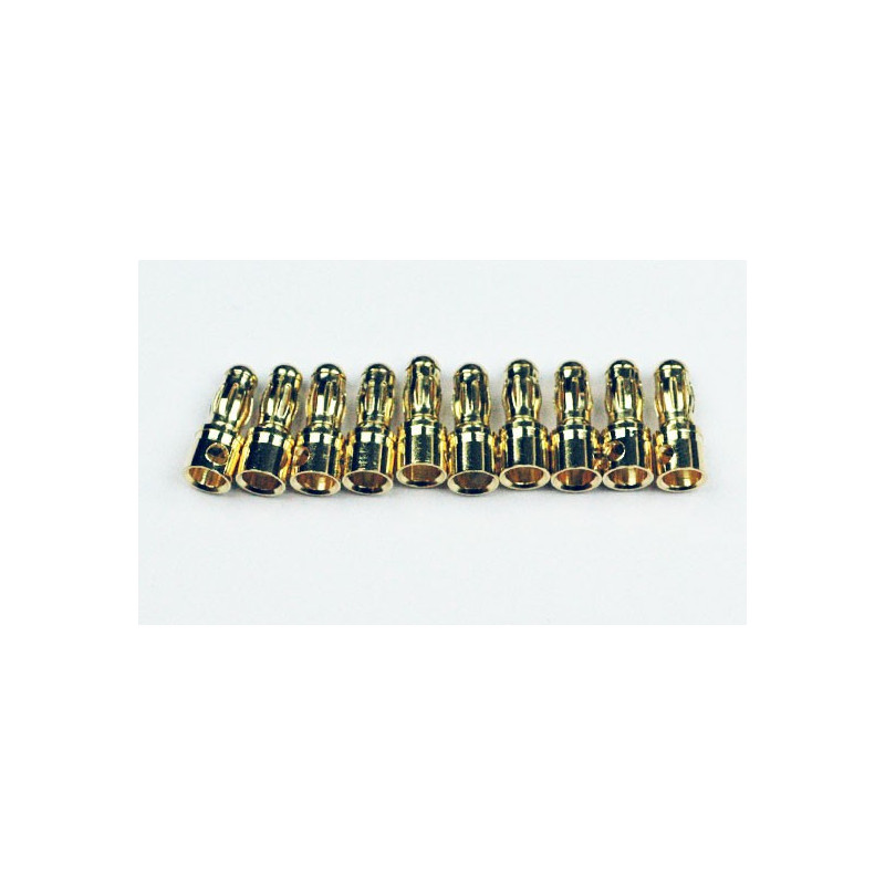 Chargeur pour accu pour appareil radiocommandé Contacts cylindriques 3.5mm or Males (100pcs)