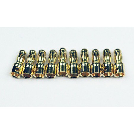 Chargeur pour accu pour appareil radiocommandé Contacts cylindriques 3.5mm or Males (100pcs) Chargeur pour accu pour appareil radiocommandé Contacts cylindriques 3.5mm or Males (100pcs)