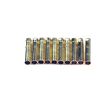 Chargeur pour accu pour appareil radiocommandé Contacts cylindriques 4mm or Femelles 10 pcs Chargeur pour accu pour appareil radiocommandé Contacts cylindriques 4mm or Femelles 10 pcs
