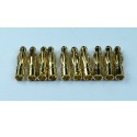 Chargeur pour accu pour appareil radiocommandé Contacts cylindriques 4mm or Males 100 pcs Chargeur pour accu pour appareil radiocommandé Contacts cylindriques 4mm or Males 100 pcs