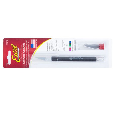 Couteau pour maquette COUTEAU N°18 MANCHE ANTI-DERAPANT + 5 LAMES N°11 Couteau pour maquette COUTEAU N°18 MANCHE ANTI-DERAPANT + 5 LAMES N°11