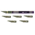 Couteau pour maquette Couteau scalpel diam.11mm + 6 lames Couteau pour maquette Couteau scalpel diam.11mm + 6 lames