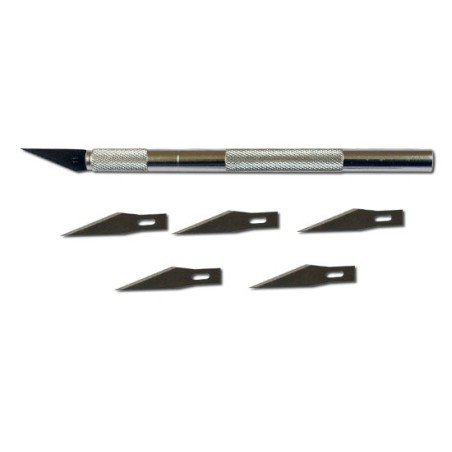 Couteau pour maquette Couteau scalpel diam.8mm + 6 lames Couteau pour maquette Couteau scalpel diam.8mm + 6 lames