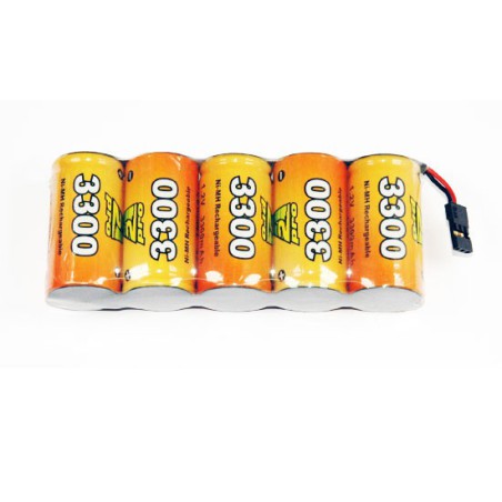 Accu NiMH pour appareil radiocommandé PACK Rx S 6.0V/AP-3300UV JR Accu NiMH pour appareil radiocommandé PACK Rx S 6.0V/AP-3300UV JR