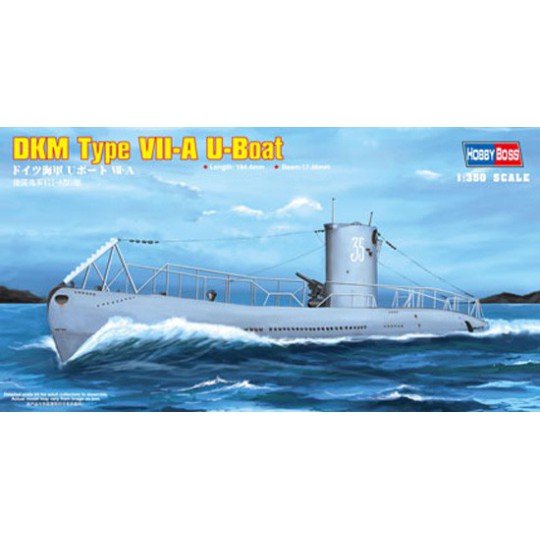 Maquette de Bateau en plastique DKM NAVY T. VII-A U-BOAT 1/350 Maquette de Bateau en plastique DKM NAVY T. VII-A U-BOAT 1/350