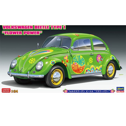 Maquette de voiture en plastique Beetle Flower Power 1/24 Maquette de voiture en plastique Beetle Flower Power 1/24