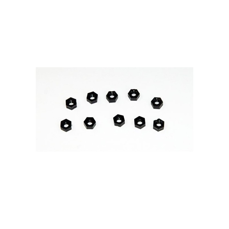 Visserie Ecrou nylon noir M3 (10 pcs)