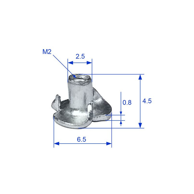 Visserie Ecrou Prisonnier M2 (10 pcs)
