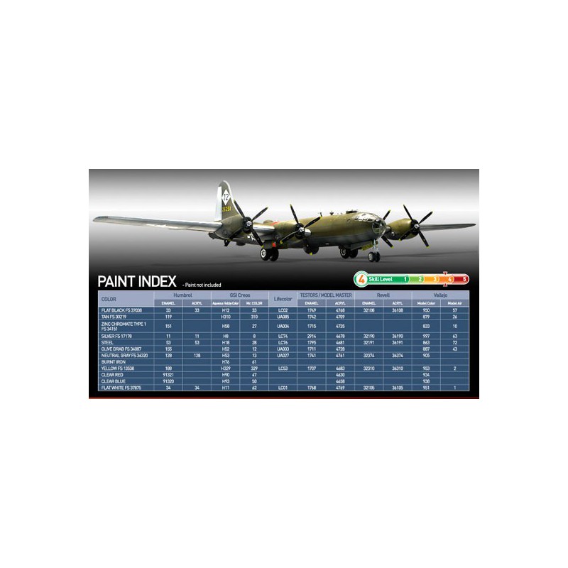 Maquette d'avion en plastique USAAF B-29A