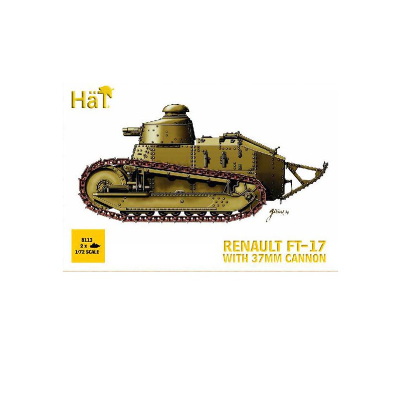 Figurine Char Renault FT-17+can.37 1/72