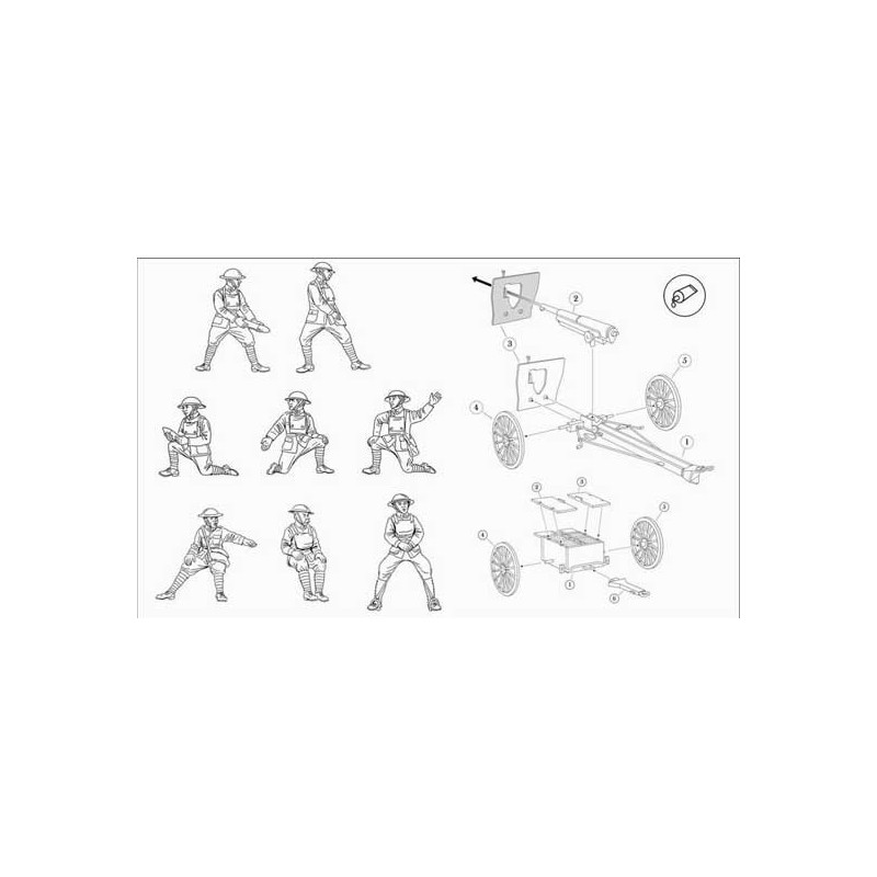 Figurine CANON US WWI 75mm1/72