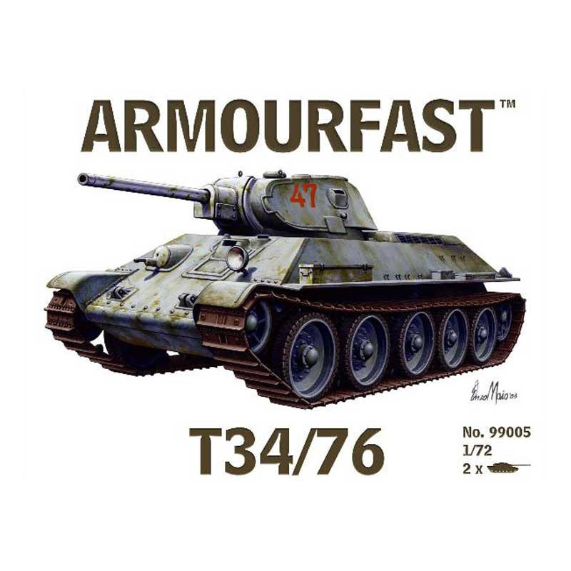 Maquette de Char en plastique RUSSIAN T34/76 (2 pcs) 1/72
