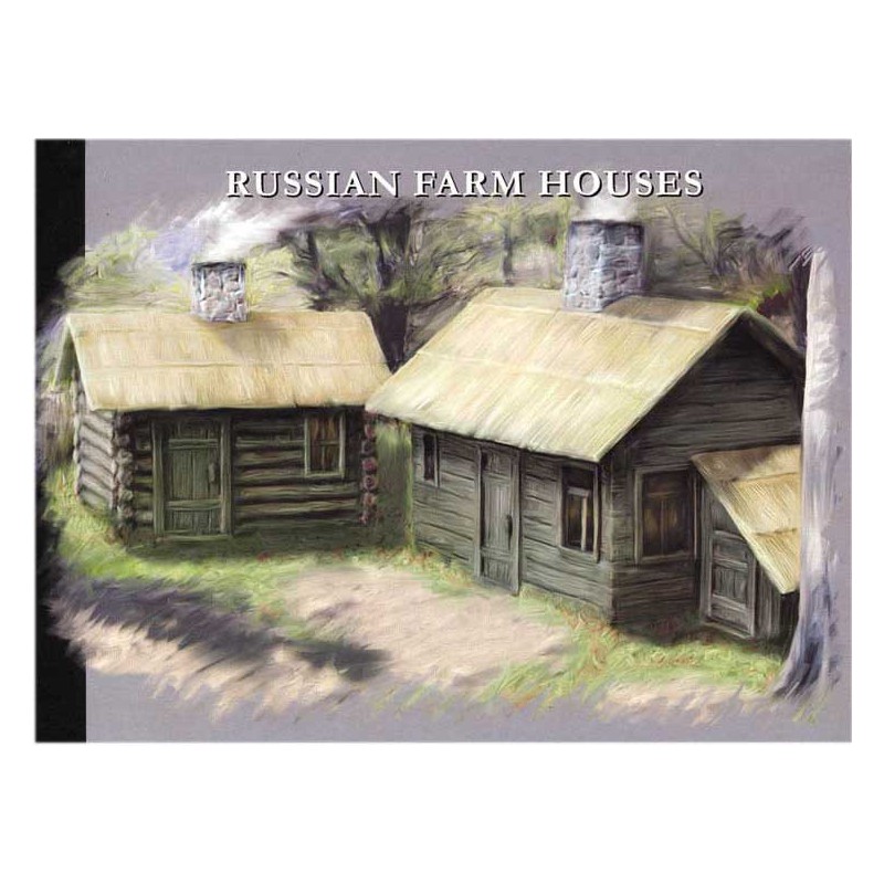 Maquette Diorama montéee et peinte FERMES RUSSES PEINTES1/72