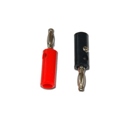 Chargeur pour accu pour appareil radiocommandé Fiches bananes Rouge + Noire (1 paire) Chargeur pour accu pour appareil radiocommandé Fiches bananes Rouge + Noire (1 paire)