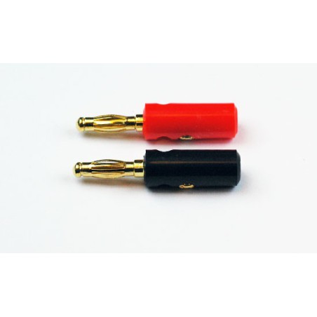 Chargeur pour accu pour appareil radiocommandé Fiches bananes Rouge + Noire or (1 paire) Chargeur pour accu pour appareil radiocommandé Fiches bananes Rouge + Noire or (1 paire)