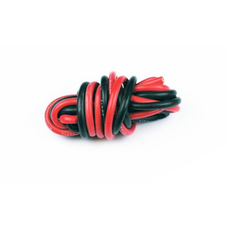 Chargeur pour accu pour appareil radiocommandé Fils silicone AWG12 3.58mm2 Rouge+Noir Longueur 1m Chargeur pour accu pour appareil radiocommandé Fils silicone AWG12 3.58mm2 Rouge+Noir Longueur 1m