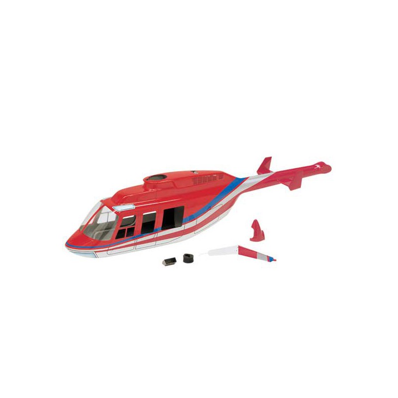 Accessoire pour hélicoptère radiocommandé Fuselage Long Ranger Rouge