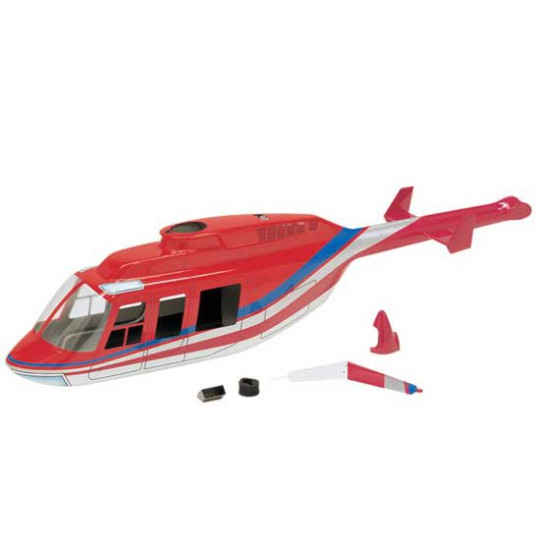 Accessoire pour hélicoptère radiocommandé Fuselage Long Ranger Rouge Accessoire pour hélicoptère radiocommandé Fuselage Long Ranger Rouge