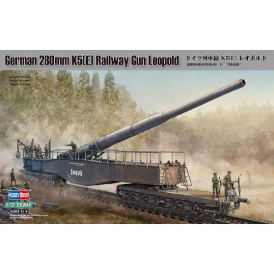Maquette de train en plastique GERMAN 280mm LEOPOLD 1/72 Maquette de train en plastique GERMAN 280mm LEOPOLD 1/72