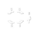 Accessoire embarqué Guignols profilés 19mm + clips (5 pcs) Accessoire embarqué Guignols profilés 19mm + clips (5 pcs)