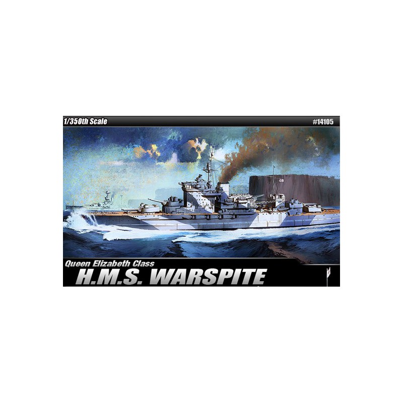 Maquette de Bateau en plastique H.M.S. WARSPITE QUEEN ELIZABET