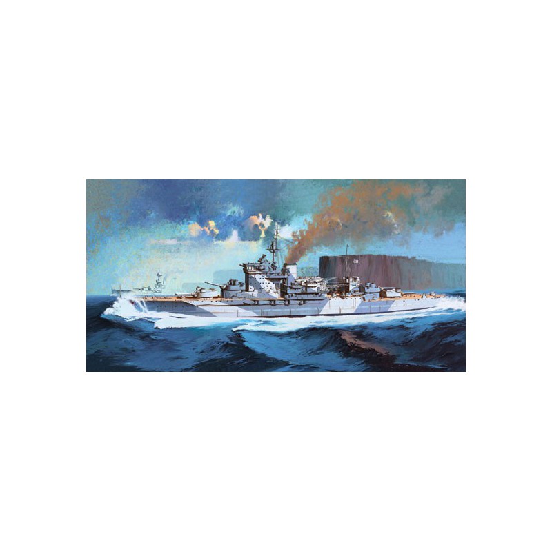 Maquette de Bateau en plastique H.M.S. WARSPITE QUEEN ELIZABET