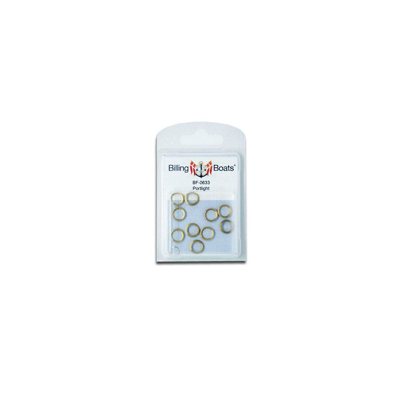 Accastillage de bateau Hublots en laiton 11mm (10pcs)