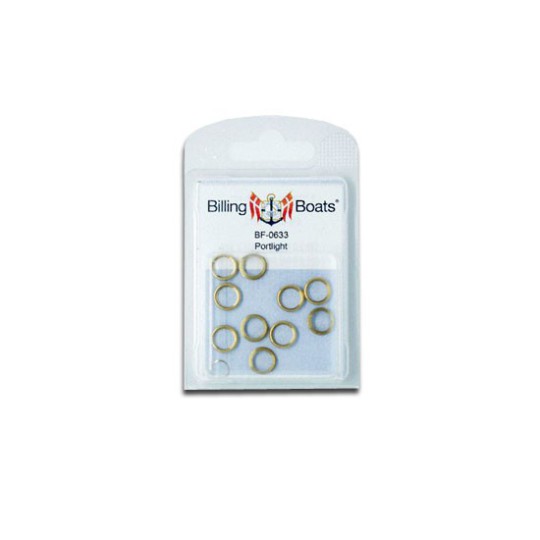 Accastillage de bateau Hublots en laiton 11mm (10pcs)