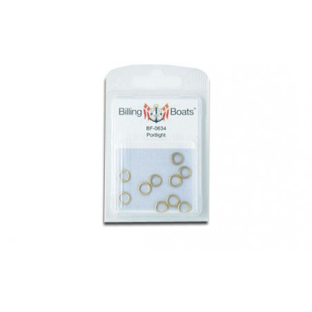 Accastillage de bateau Hublots en laiton 9mm (10pcs)