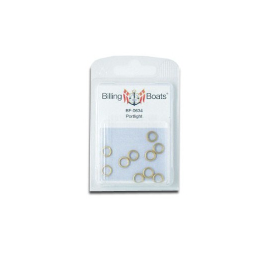 Accastillage de bateau Hublots en laiton 9mm (10pcs)