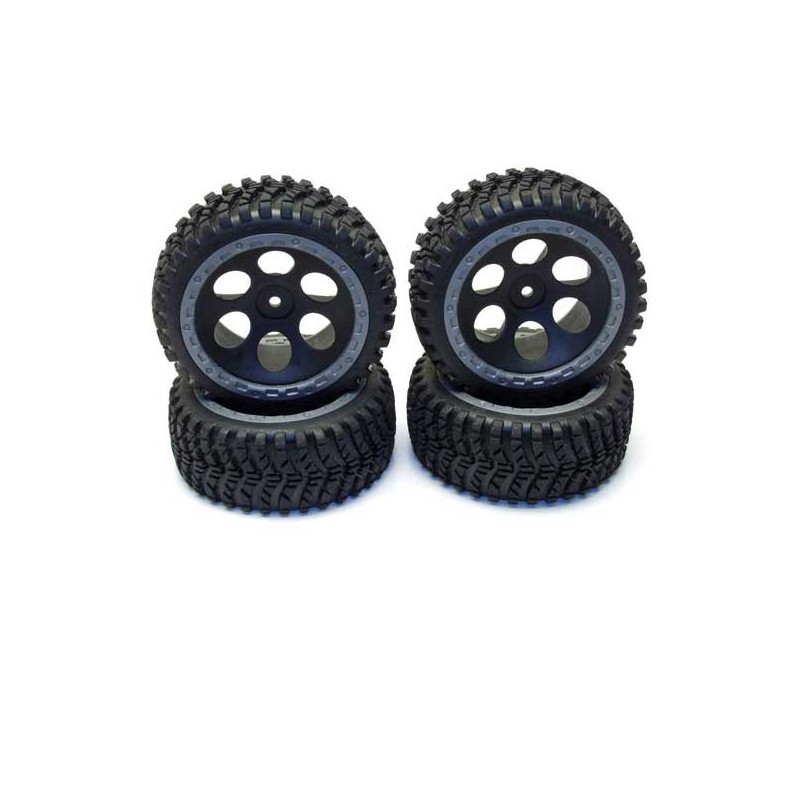 Pièce pour voiture electrique tous chemin 1/10 Train Complet Pneus ATOM