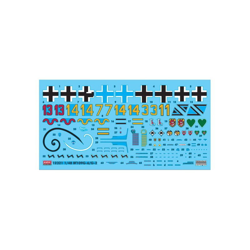 Maquette d'avion en plastique BF109G6/G2 JG27 1/48