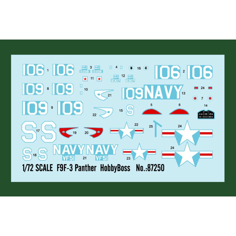Maquette d'avion en plastique F9F-3 Panther 1/72