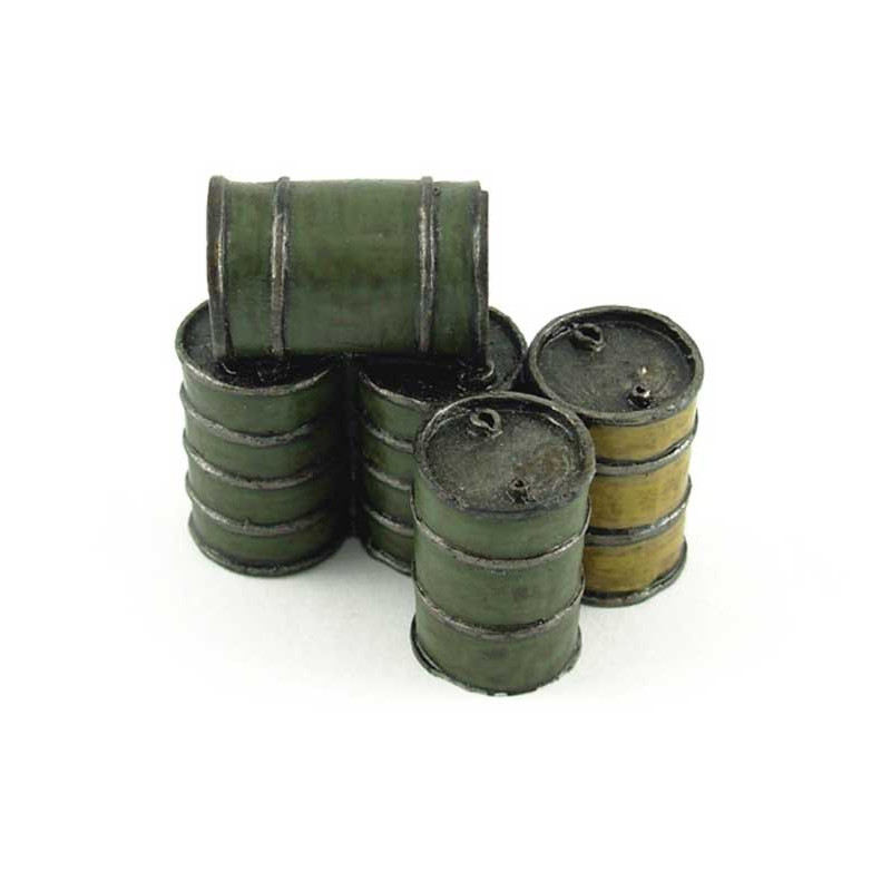 Maquette Diorama montéee et peinte BIDONS D'HUILE (22pcs)1/48