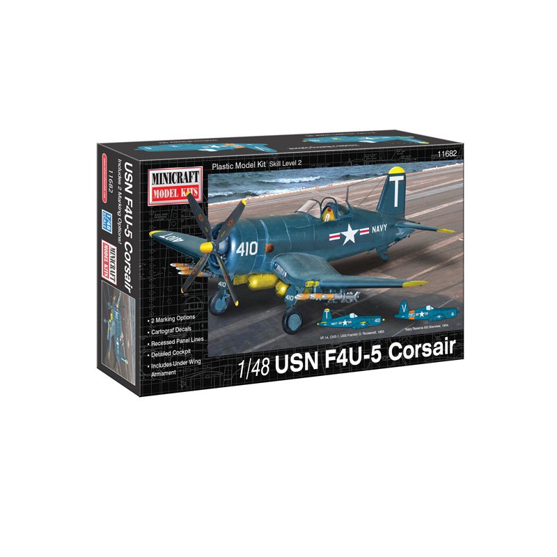 Maquette d'avion en plastique F4U-5 Corsair USN 1/48