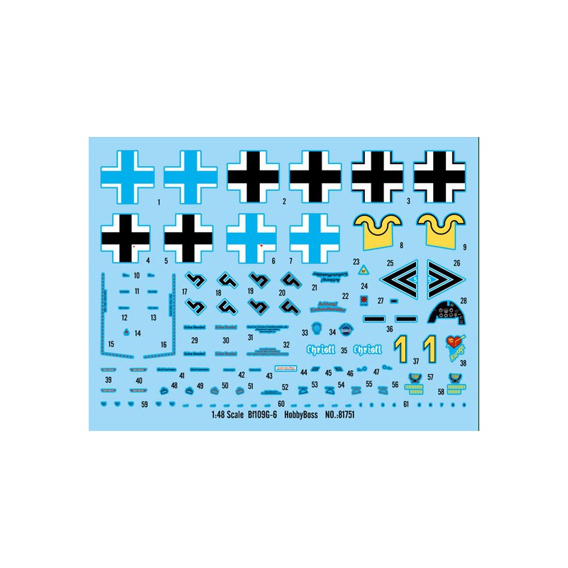 Maquette d'avion en plastique BF 109G-6 1/48 Maquette d'avion en plastique BF 109G-6 1/48