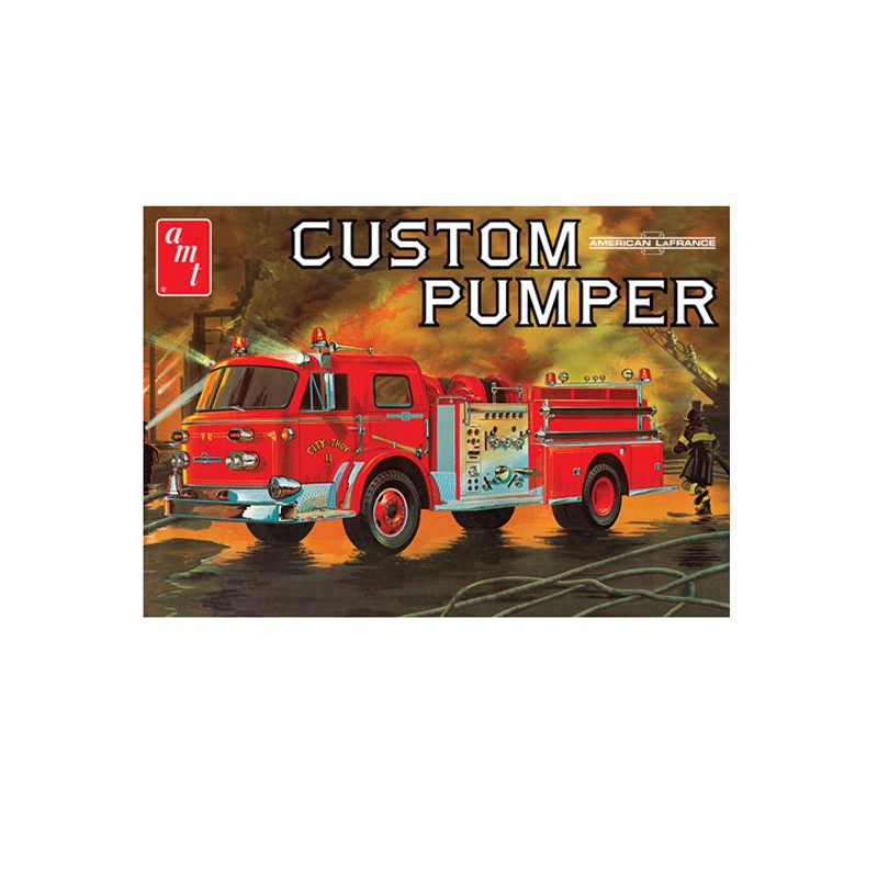 Maquette de camion en plastique American Pomper Fire Truck 1/25