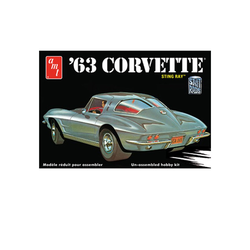 Maquette de voiture en plastique Corvette Chevy 1963 1/25