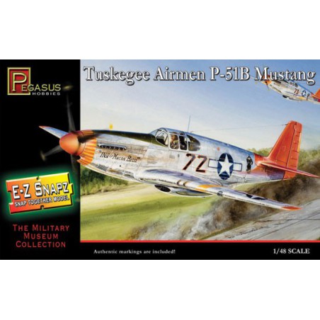 Maquette d'avion en plastique P-51B MUSTANG EZ SNAPZ 1/48 Maquette d'avion en plastique P-51B MUSTANG EZ SNAPZ 1/48