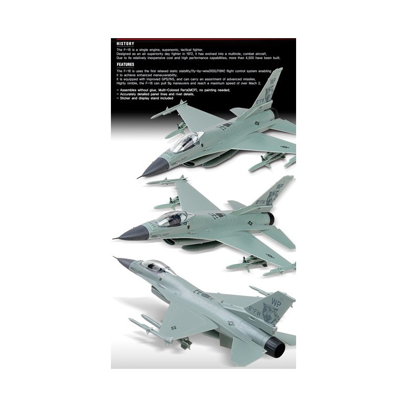Maquette d'avion en plastique USAF F-16C MCP 1/72