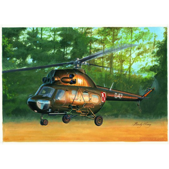 Maquette d'hélicoptère en plastique Mil mi-2 US hoplite gun 1/72 Maquette d'hélicoptère en plastique Mil mi-2 US hoplite gun 1/72