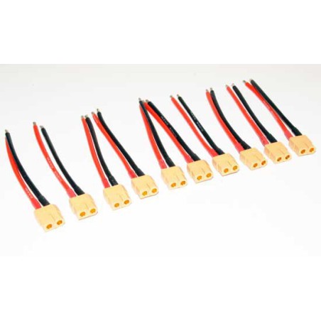 Chargeur pour accu pour appareil radiocommandé 10 CABLES 10cm + XT60 FEMELLE Chargeur pour accu pour appareil radiocommandé 10 CABLES 10cm + XT60 FEMELLE