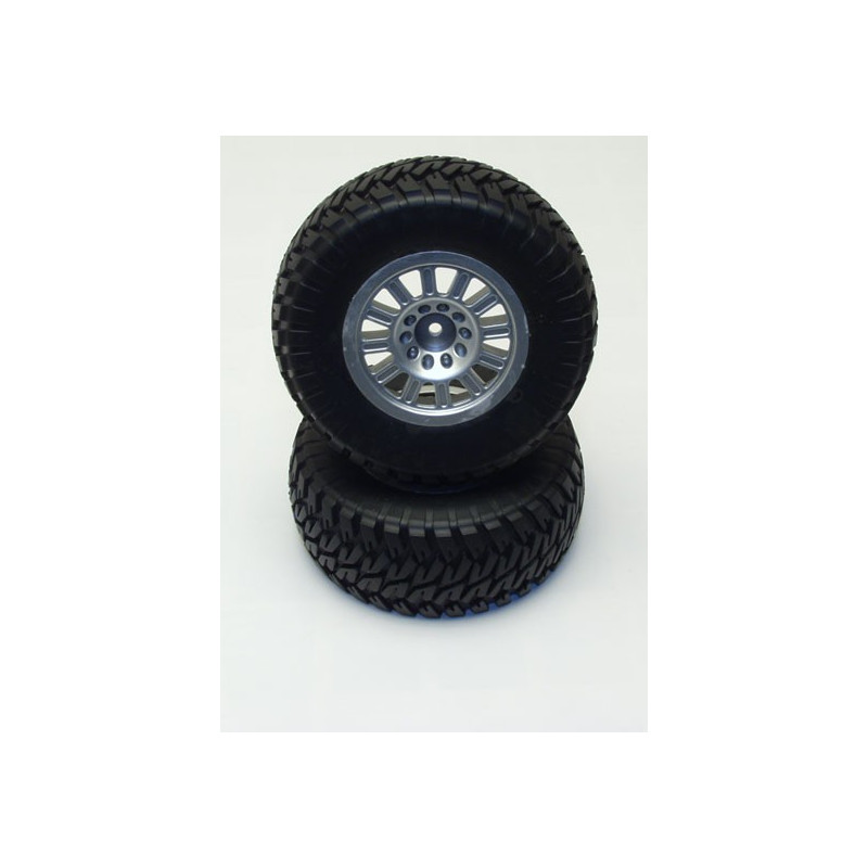 Pièce pour voiture electrique de piste 1/10 Kansas Paire de Roues Silver