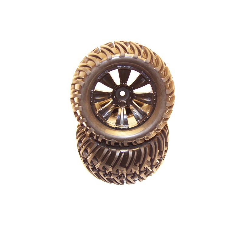 Pièce pour voiture electrique tous chemin 1/10 Paire de Roues Monster Winner