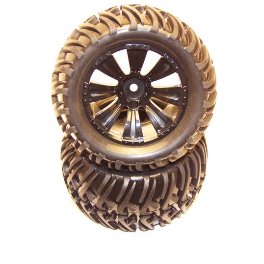 Pièce pour voiture electrique tous chemin 1/10 Paire de Roues Monster Winner Pièce pour voiture electrique tous chemin 1/10 Paire de Roues Monster Winner