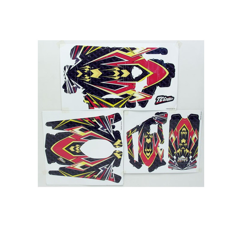Accessoire pour radio Sticker Déco Rouge MT4
