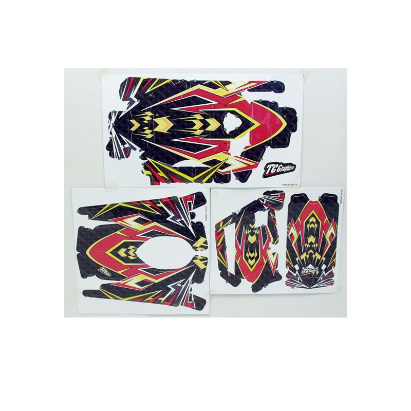 Accessoire pour radio Sticker Déco Rouge MT4