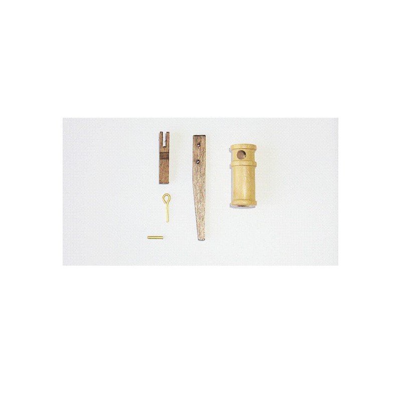 Accastillage de bateau Pompe en bois h. 15mm