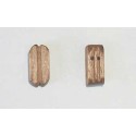 Accastillage de bateau Poulie double en noyer, diam. 5mm Accastillage de bateau Poulie double en noyer, diam. 5mm