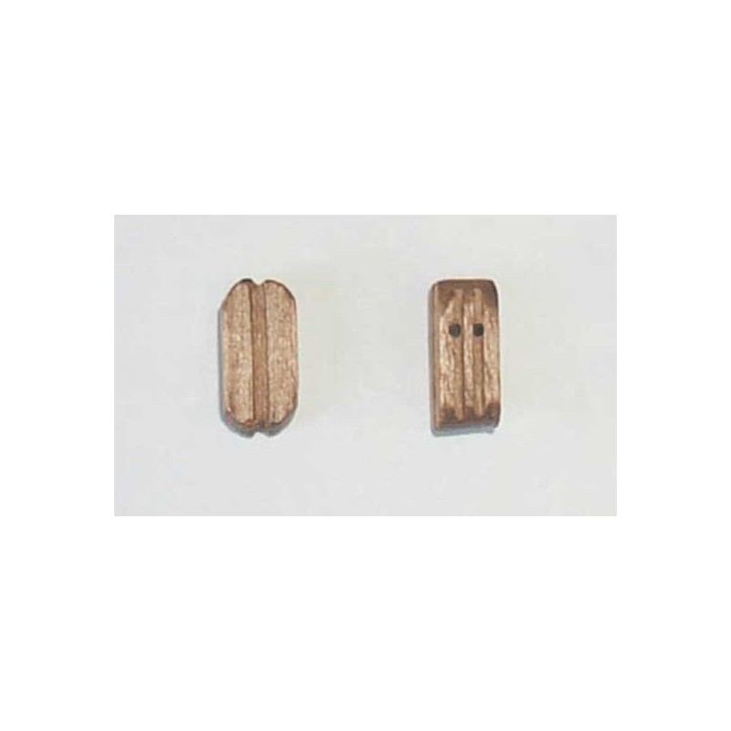 Accastillage de bateau Poulie double en noyer, diam. 7mm